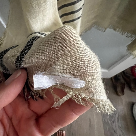 Striped Beige and Black Kimono~One Size Fits All - Picture 6 of 6